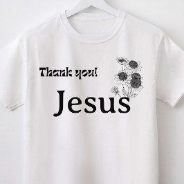 Camiseta Obrigado Jesus Floral Christian