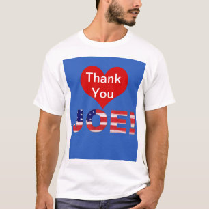 Camiseta Obrigado JOE! No Azul Com Bandeira