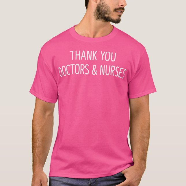 Camiseta Obrigado Médicos Enfermeiros - (Frente)