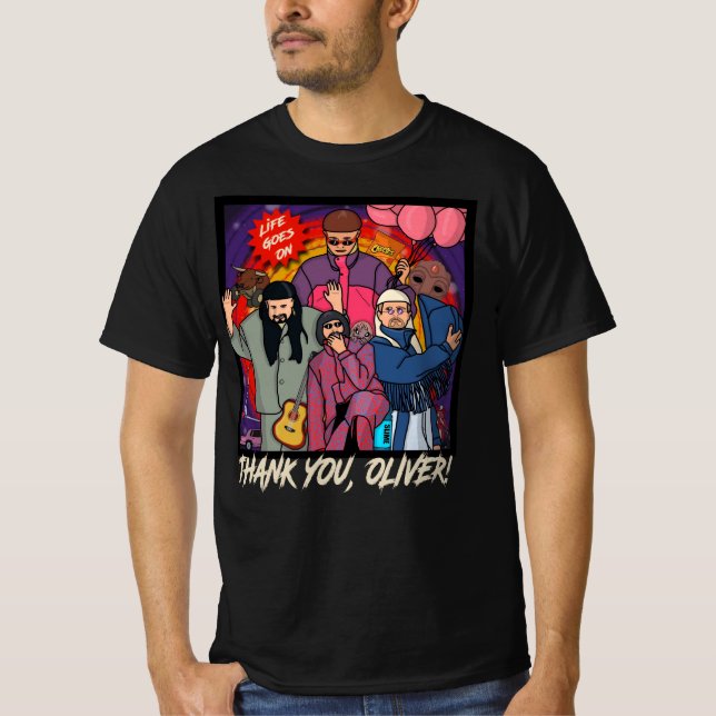 Camiseta Obrigado Oliver Tree Tributo RIP Em Memória Amoros (Frente)