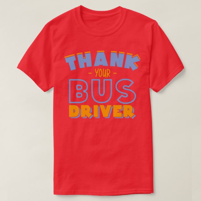 Camiseta Obrigado pela viagem de presente de ônibus 2 (Frente do Design)