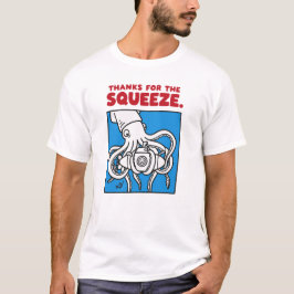 Camiseta "Obrigado pelo Abraço Lula Carinhosa Lula do Mar I