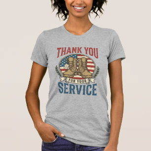 Camiseta Obrigado pelo Seu Serviço Botas Militares