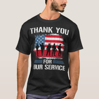 Camiseta Obrigado Pelo Seu Serviço De Veteranos Orgulhosos 