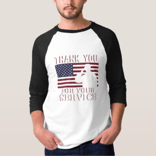 Camiseta Obrigado Pelo Seu Serviço Feliz Dia dos Veteranos