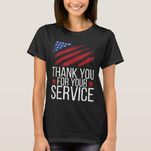 Camiseta Obrigado Pelo Seu Serviço Memorial Day American F