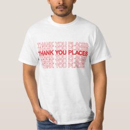 Camiseta Obrigado por colocar o texto vermelho inspirado em
