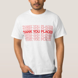 Camiseta Obrigado por colocar texto vermelho inspirado em s