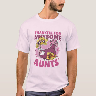 CAMISETA OBRIGADO POR TIAS INCRÍVEIS BLONDE TURKEY THANKSGI