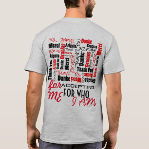 Camiseta Obrigado preto e vermelho você exprime o modelo d