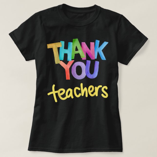 Camiseta Obrigado Professora Homens Mulheres (Frente do Design)
