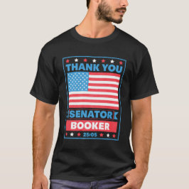 Camiseta Obrigado Senador Cory Booker 25 horas