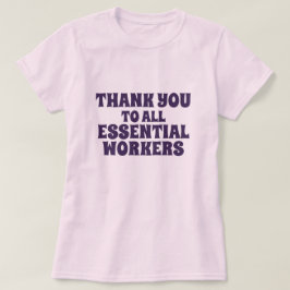 Camiseta Obrigado Trabalhadores Essenciais