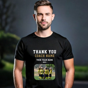 Camiseta Obrigado Treinador Equipe Nome Foto