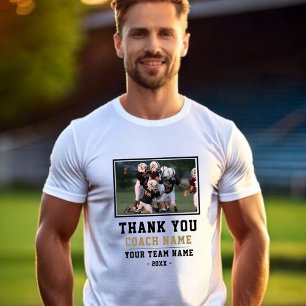 Camiseta Obrigado Treinador Equipe Nome Foto