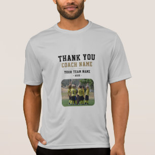 Camiseta Obrigado Treinador Equipe Nome Fotografia Ativar