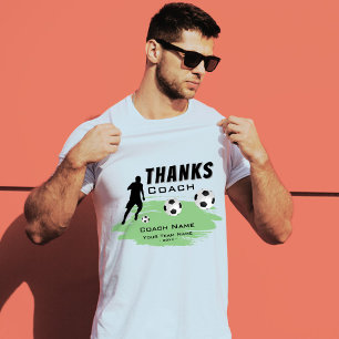 Camiseta Obrigado treinador jogador de futebol