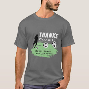 Camiseta Obrigado treinador jogador de futebol