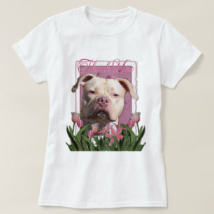Camiseta Obrigado - tulipas cor-de-rosa - Pitbull - menina