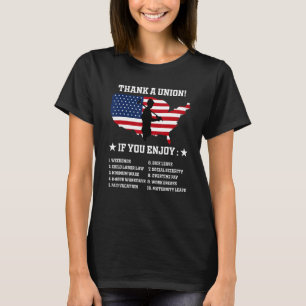 Camiseta Obrigado Um Dia do Trabalho da União Celebra o Dia