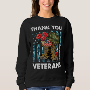 Camiseta Obrigado Veteran Combat Boots Flowers Veteran Da