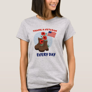 Camiseta Obrigado Veterano Todos os Dias
