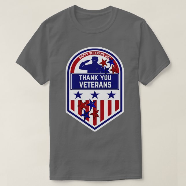 Camiseta obrigado veteranos (Frente do Design)