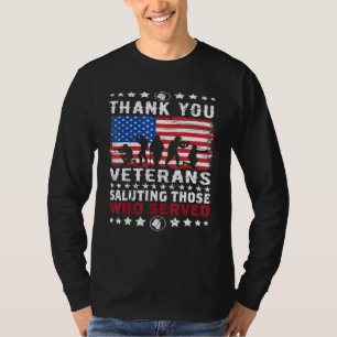 Camiseta Obrigado Veteranos Apreciando Aqueles Que Serviram