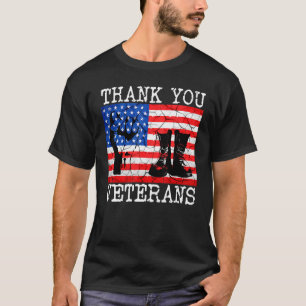 Camiseta Obrigado Veteranos Combate Boot Solidariedade Vete