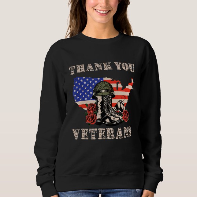 Camiseta Obrigado Veteranos Combatem Botas Helmet Veterans  (Frente)