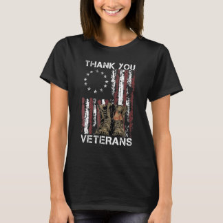 Camiseta Obrigado Veteranos Combatem Botas Veteranos Dia Am