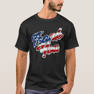 Camiseta Obrigado Veteranos Dia Patriótico Bandeira America