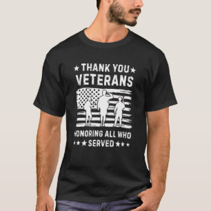 Camiseta Obrigado Veteranos em Honra àqueles que Serviram B