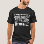 Camiseta Obrigado Wedding você os melhores homens: O grande<br><div class="desc">"O grande melhor homem brilhante magnífico óptimo fabuloso super magnífico de surpresa fantástico excelente o mais impressionante no mundo….nunca!" é um presente moderno legal para homens de amor do divertimento melhores: apresentado na combinação de travamento do olho de branco à moda preto e clássico sempre elegante em uma explosão urbana...</div>