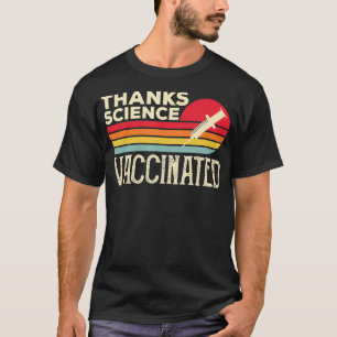 Camiseta Obrigados Ciência Vacinada Retro Vintage Pro Vacci
