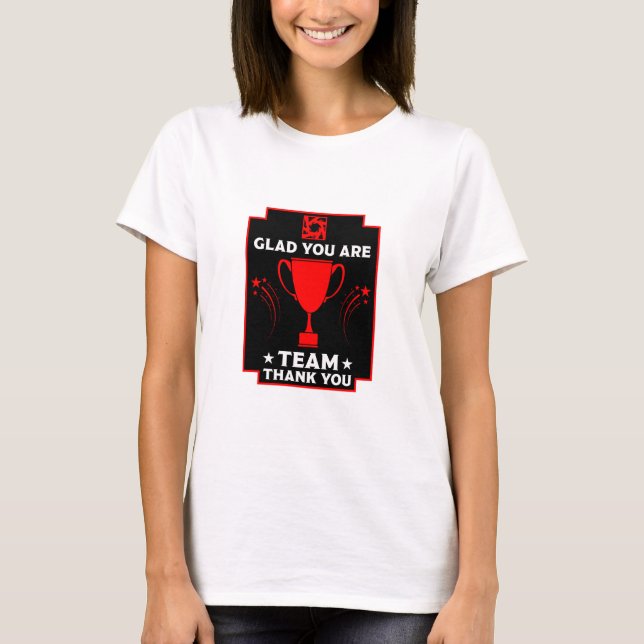 Camiseta Obrigados da equipe corporativa (Frente)