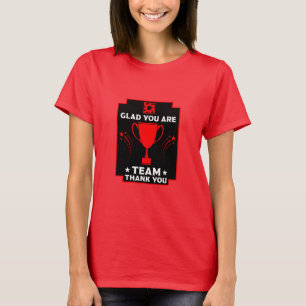Camiseta Obrigados da equipe corporativa