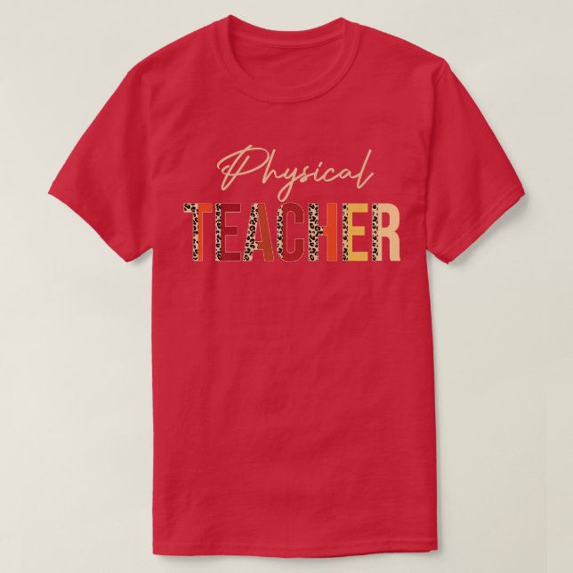 Camiseta Obrigados de Leopardo de Professores Físicos Queda (Frente do Design)