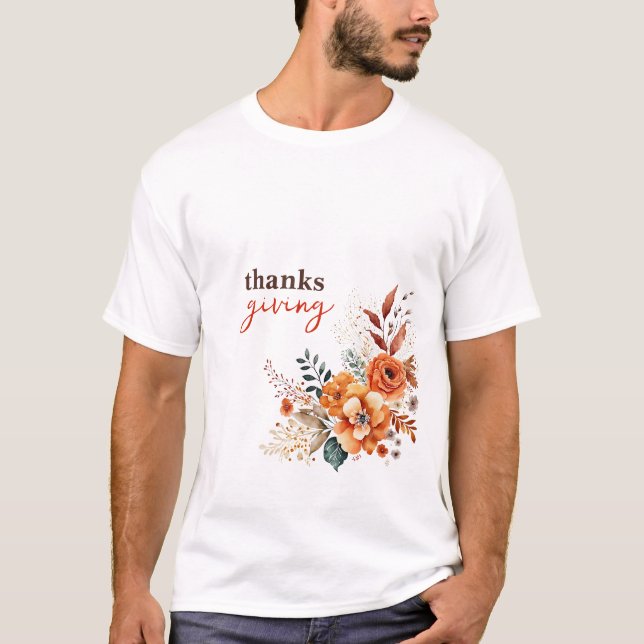 Camiseta obrigados florais (Frente)