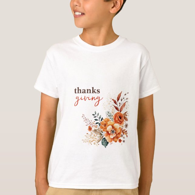 Camiseta obrigados florais (Frente)