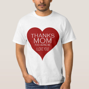 Camiseta OBRIGADOS MOM POR ME TER TIpografia do Coração Ver