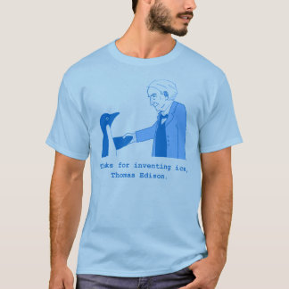 Camiseta Obrigados para inventar o gelo, Thomas Edison