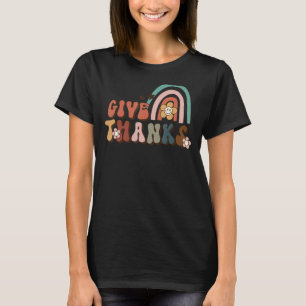 Camiseta Obrigados Retro Dão Obrigado De Queda Da Flor Arco