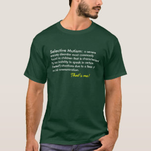Camiseta Obscuridade Mutism seletiva da definição
