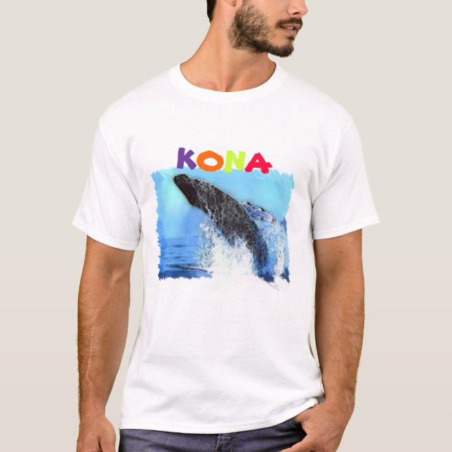 Camiseta observação de baleias, Kona, Havaí (Frente)