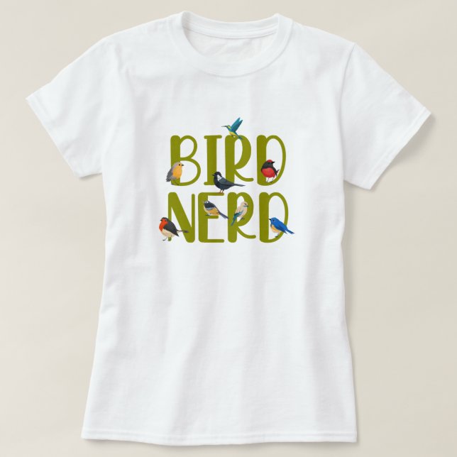 Camiseta Observador de Pássaros Fanático (Frente do Design)