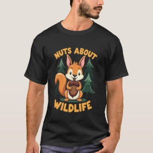 Camiseta Observador de Vida Selvagem Nat do Esquilo Observa