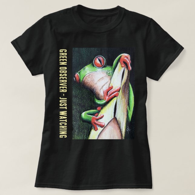 Camiseta Observador Verde - Só Observando (Frente do Design)