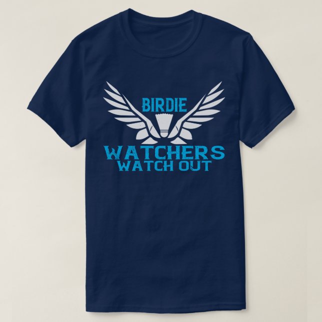 Camiseta Observadores de Peteca de Badminton, atenção (Frente do Design)