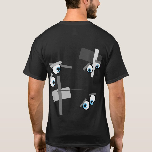 Camiseta ''Observadores' preto (Verso)